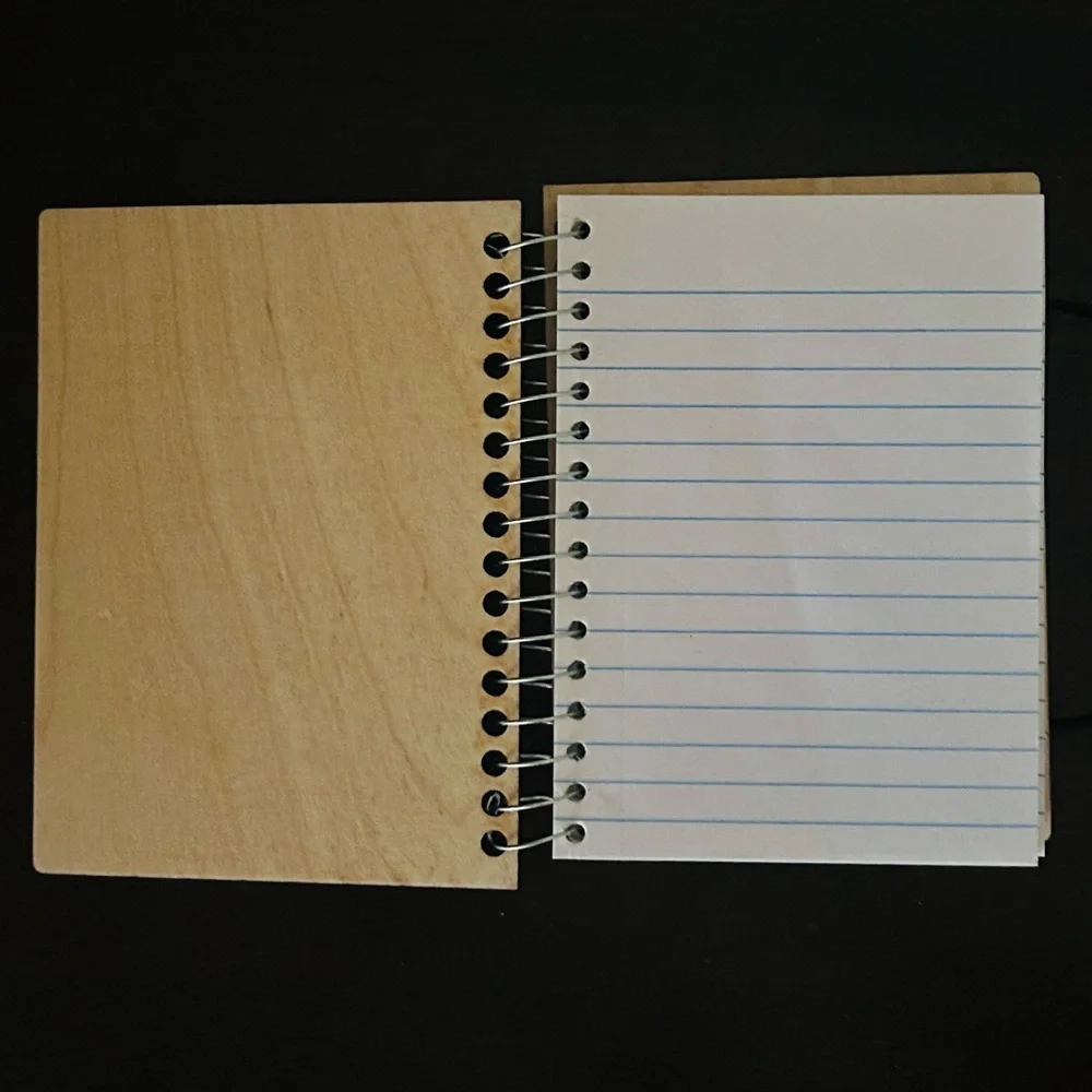 🪷 Laughing Buddha Artisan Handmade Wooden Notebook